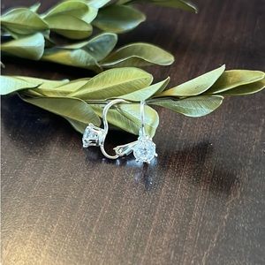 Cubic Zirconium Stud Small Hoop Earrings